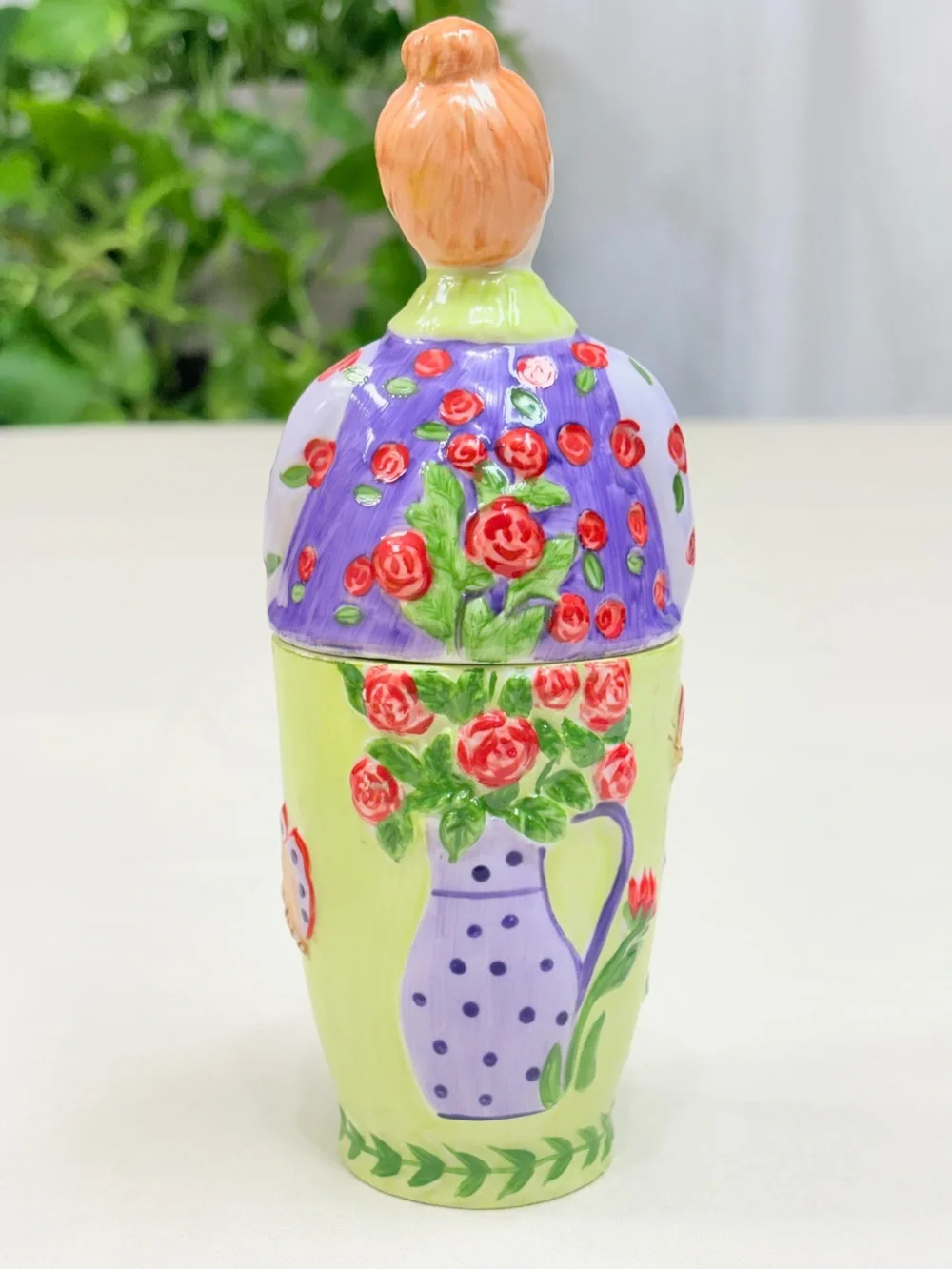 Vintage Villeroy & Boch French Gardeners “Marie” Figural Candle Jar